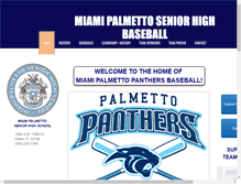 Tablet Screenshot of palmettopantherbaseball.com